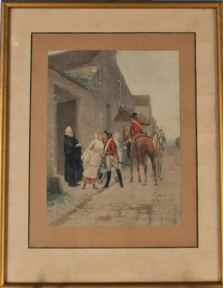 Charles Edouard Edmond DeLort (1841-1895) Fr, W/C (1 of 4)