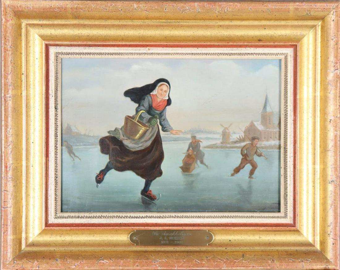 J.A. DeHaak (1831-1903) European, Oil on Board (1 of 5)