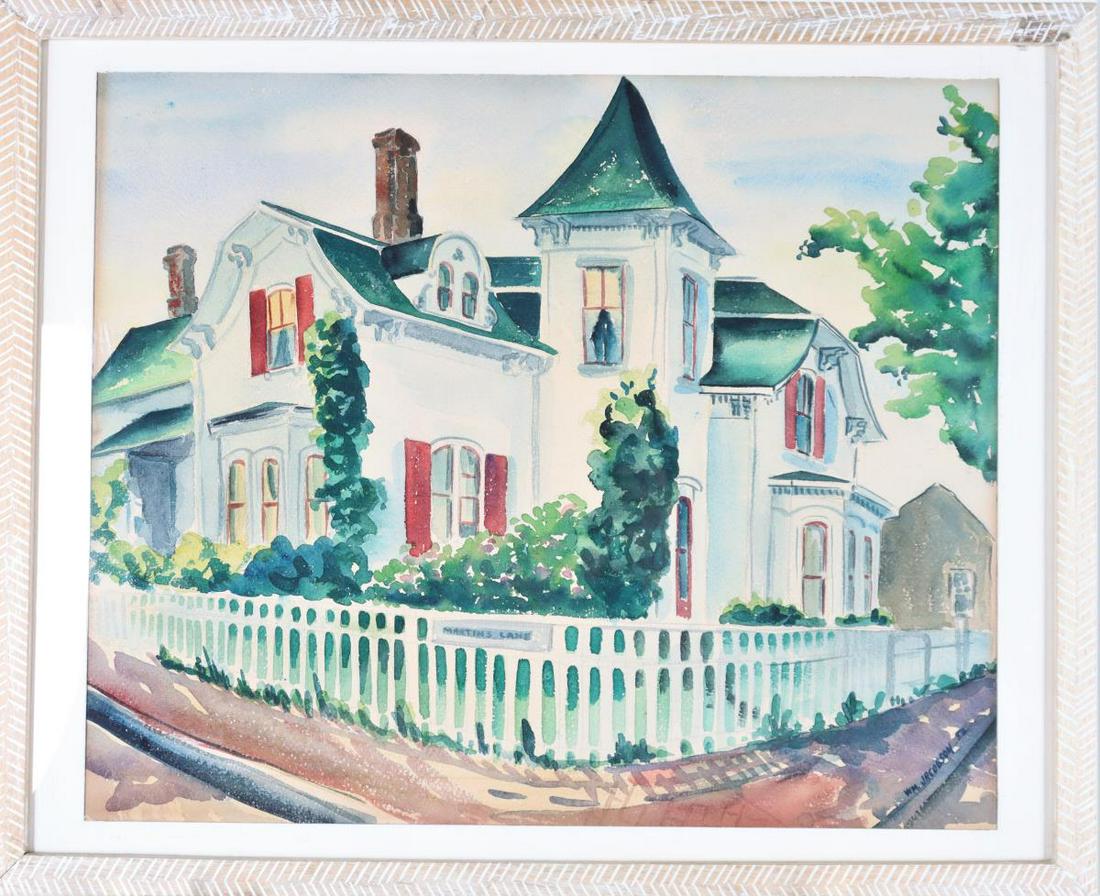 William Jacobson Watercolor of Nantucket House (1 of 3)