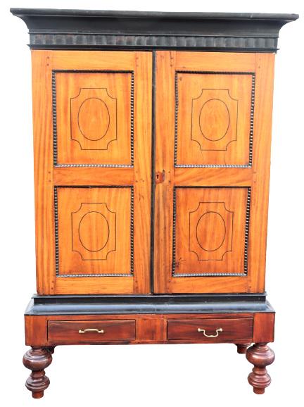 Important 19th C Anglo Indian Inlaid Armoire (1 of 20)
