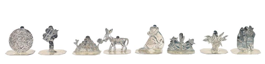 Sanborns Mexican Sterling Place Card Holders (1 of 8)