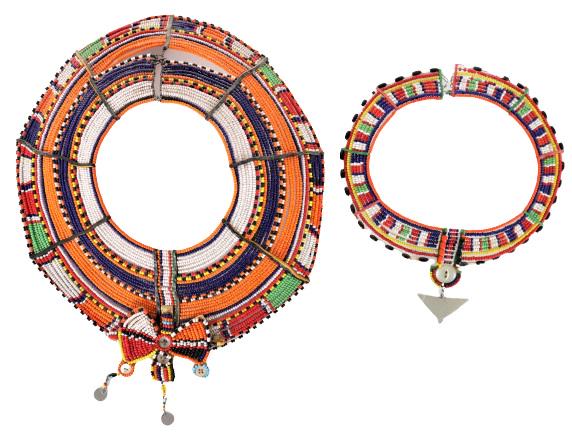Two African Beaded Neck Collars (1 of 7)