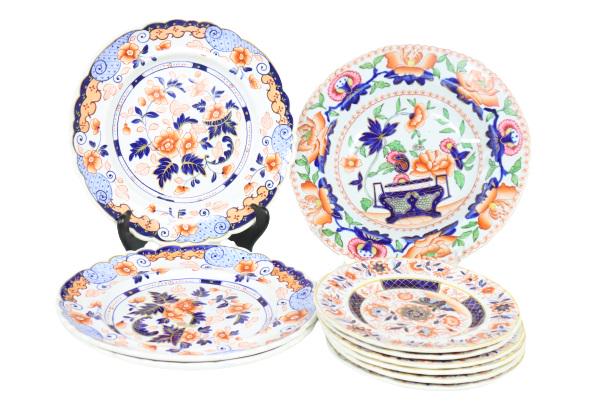 (10) Collection of English Ironstone Imari Plates (1 of 13)