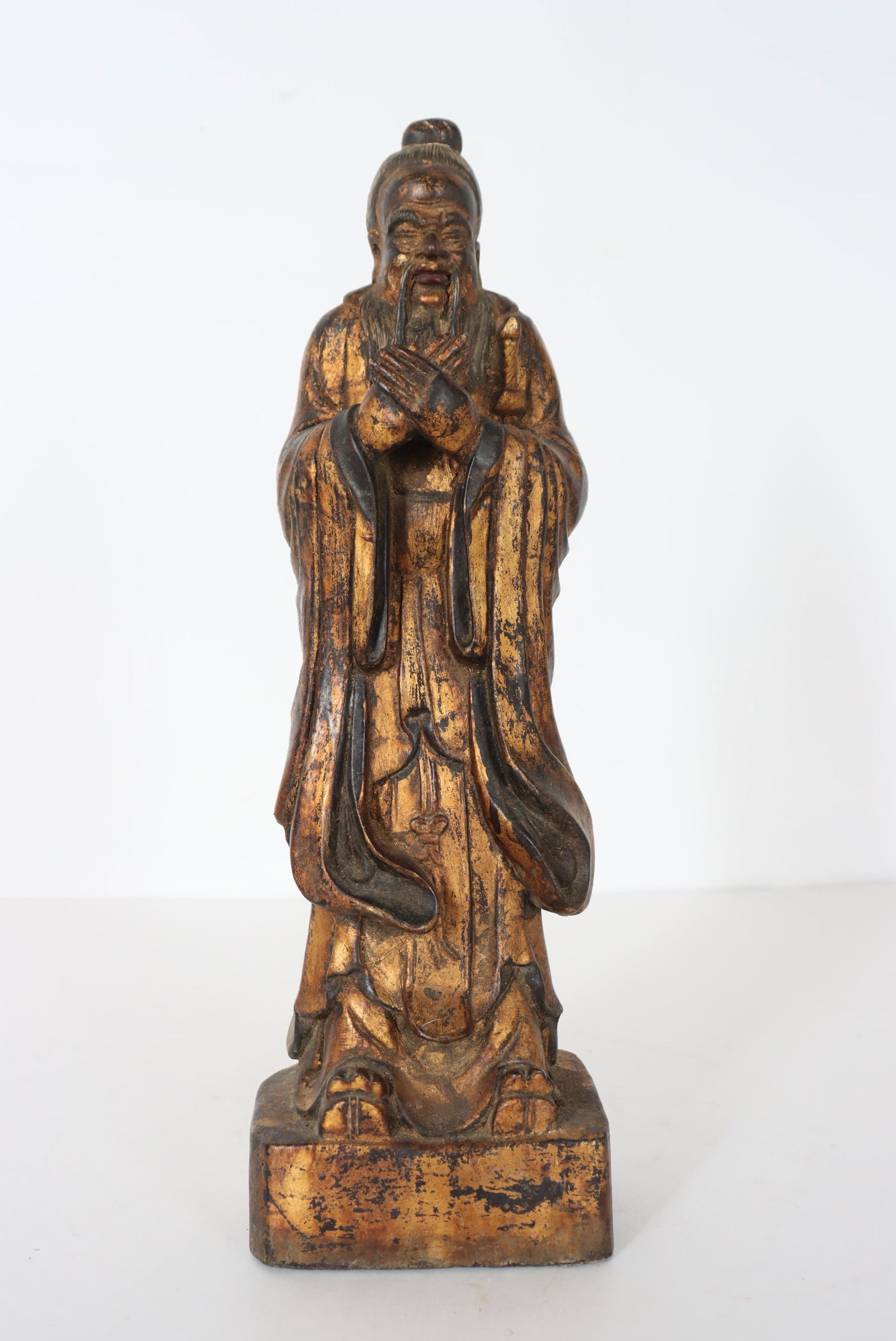 Decorative Gilt Carved Wood Immortal (1 of 7)