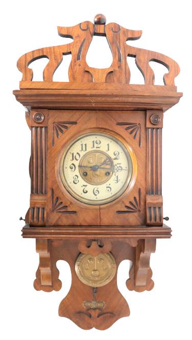 Antique Art Nouveau Wall Clock (1 of 12)