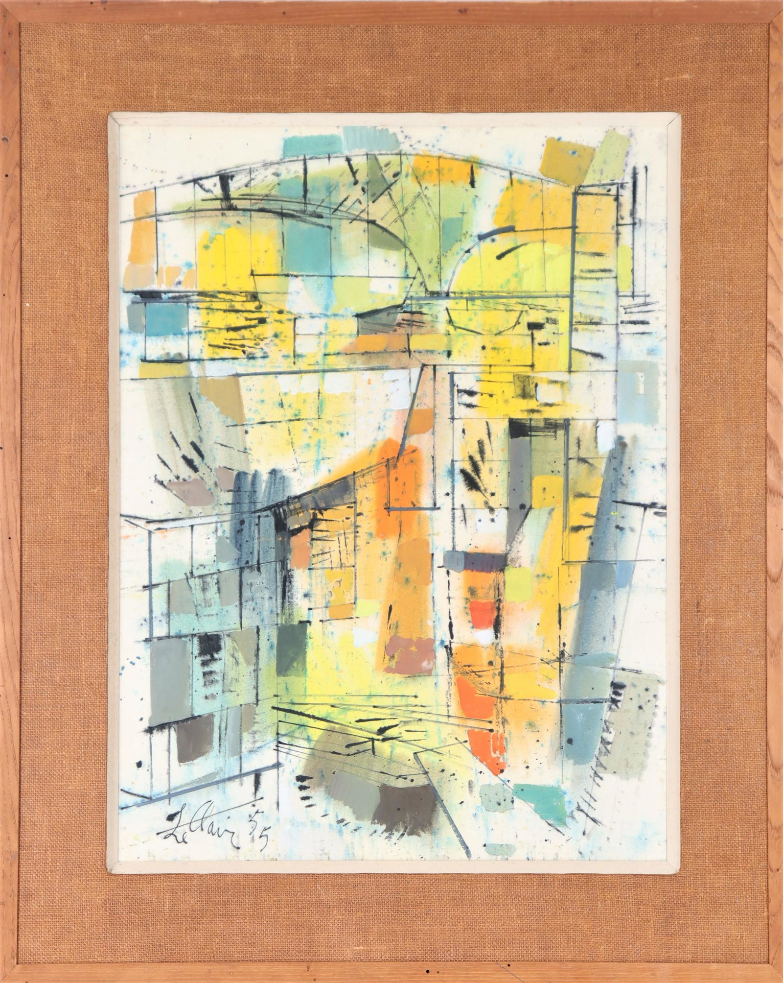 Charles LeClair (1914-2007) Mixed Media on Paper (1 of 4)