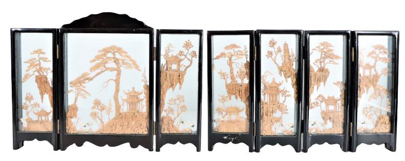 Pair of Chinese Carved Village Scenes (1 of 8)