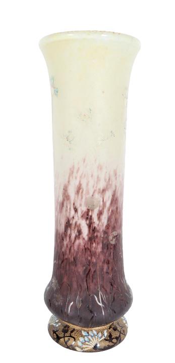 French Daum Nancy Cameo Enameled Glass Vase (1 of 10)