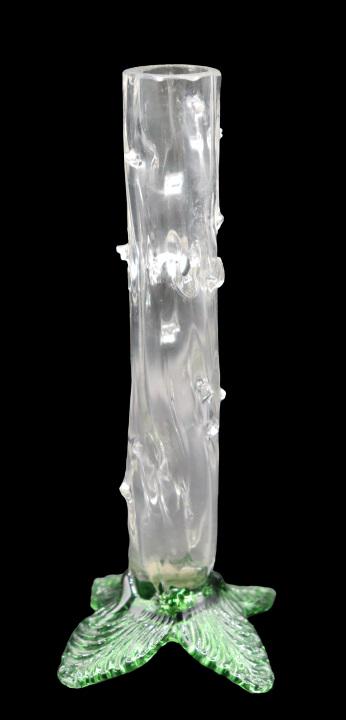 Steuben Single Stump Bud Vase with Leaf Base (1 of 6)