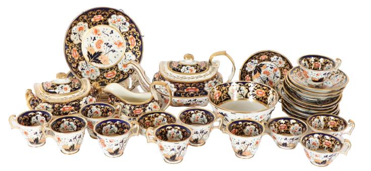 (28)Pc Antique English Imari Porcelain Tea Service (1 of 17)