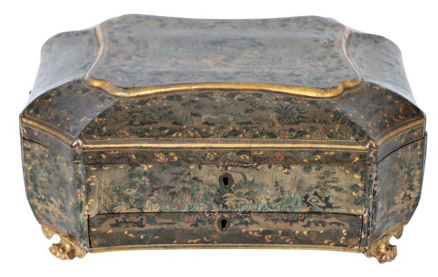 Antique Chinese Lacquer Sewing Box (1 of 17)