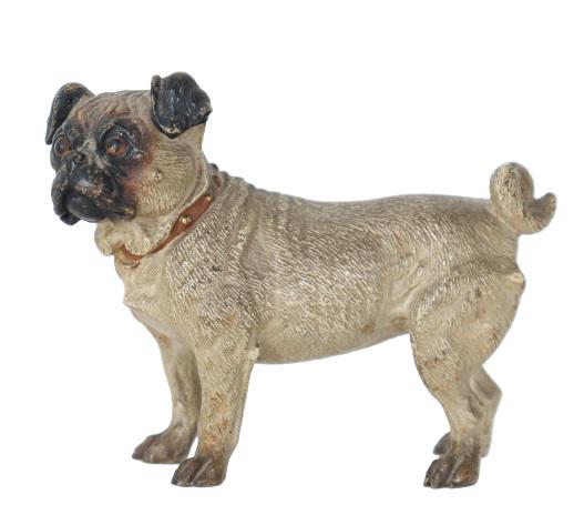 Cold Painted Austrian Bronze Pug Dog (1 of 9)