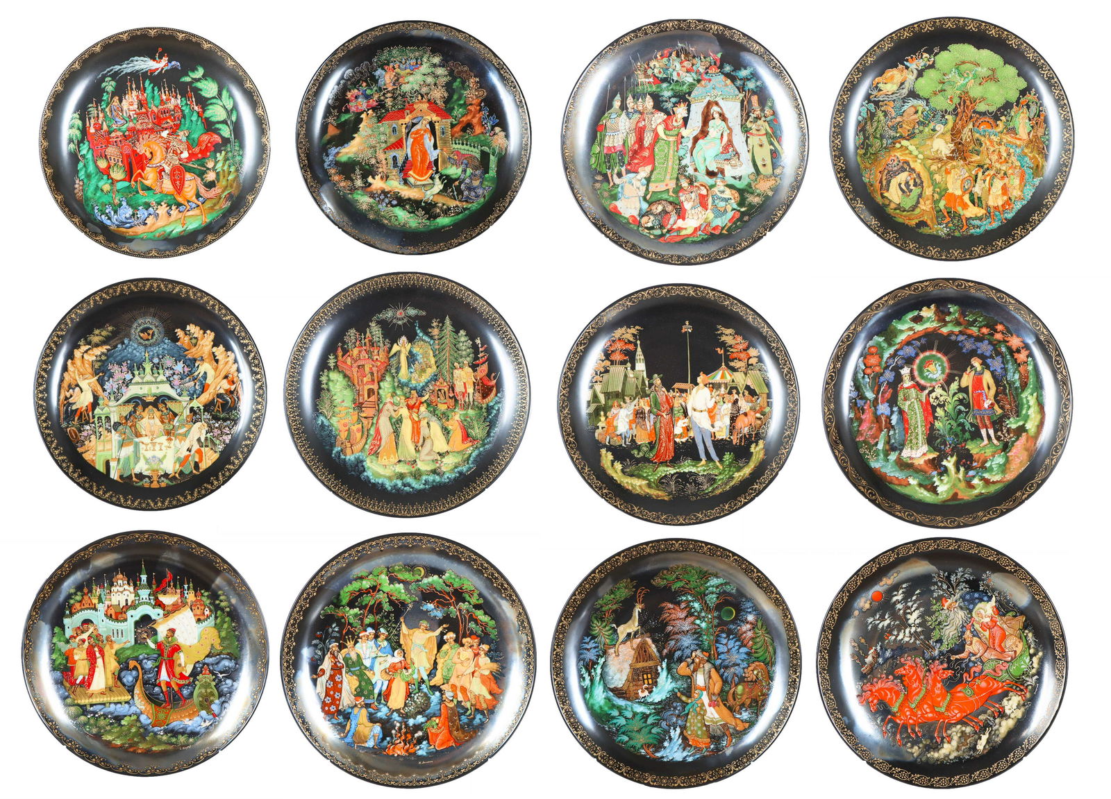 Large Collection of Russian Hand Painted Plates (1 of 20)