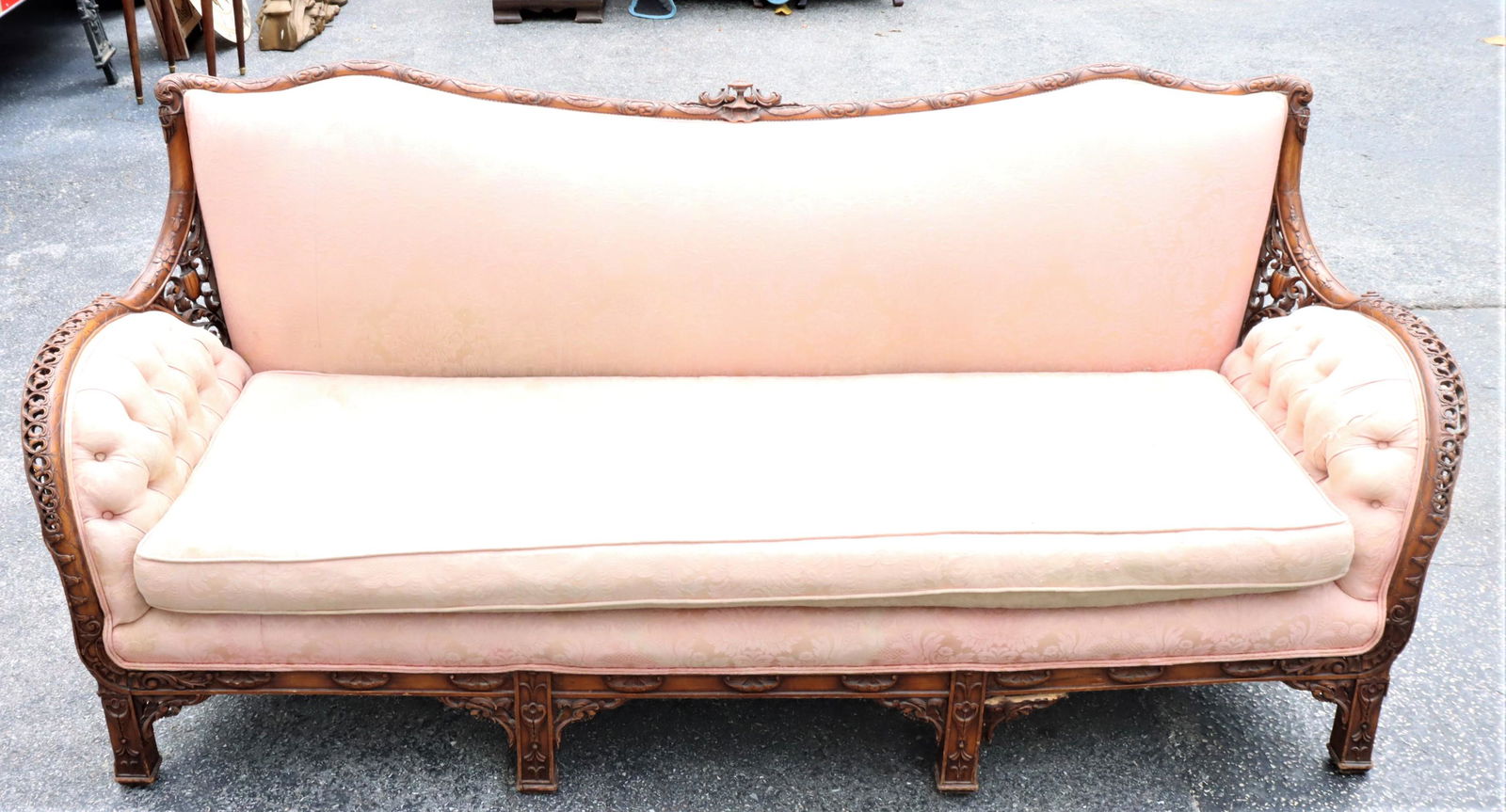 Vintage Chinese Chippendale Style Sofa (1 of 10)