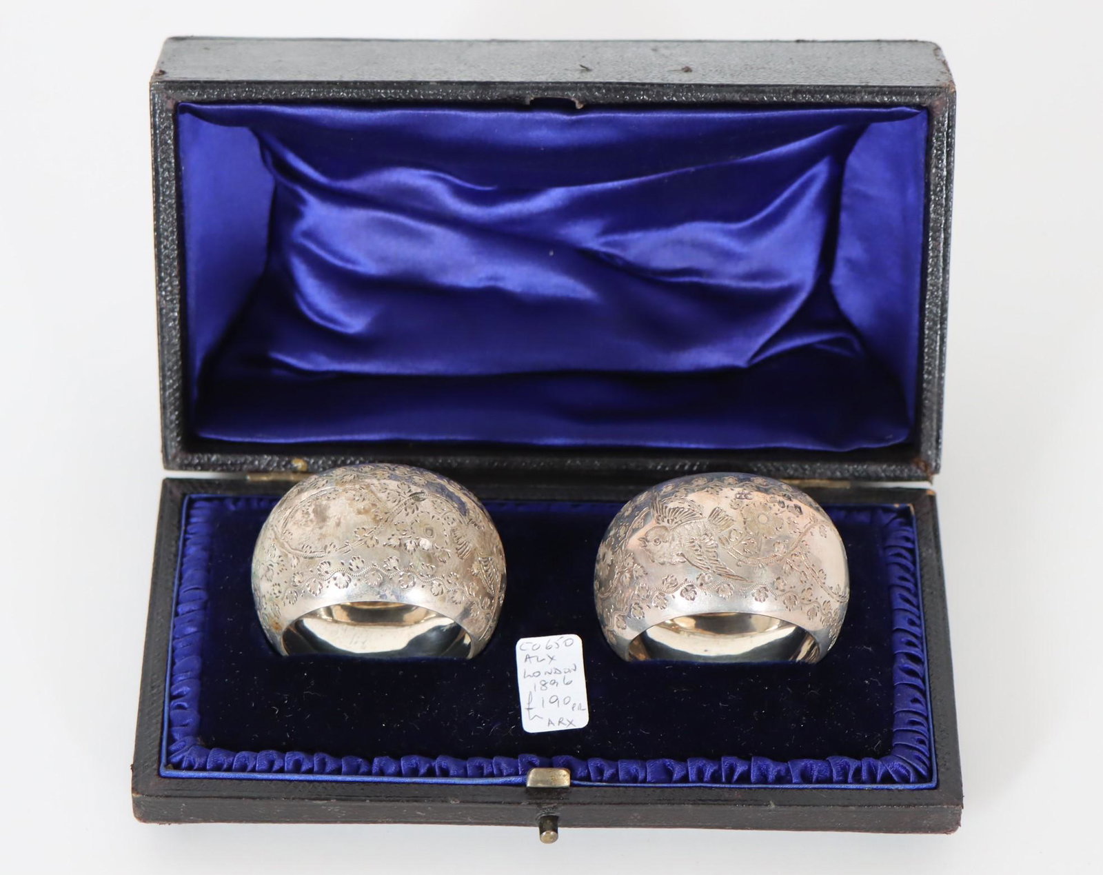 Pair of Sterling Silver Engraved Napkin Rings, 1.6 (1 of 7)