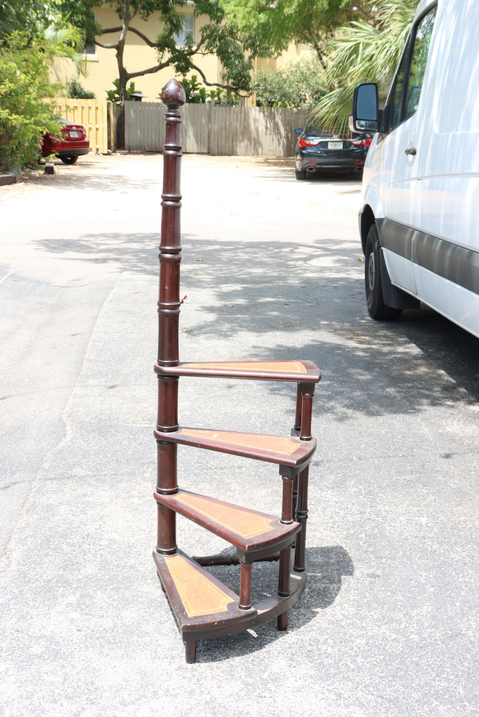 Hardwood Library Spiral Stepstool (1 of 19)