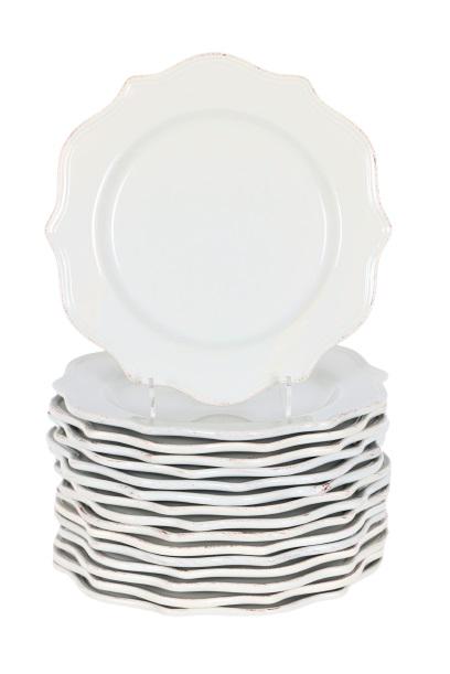 Set of (16) Porcelain Gray Charger Plates (1 of 5)