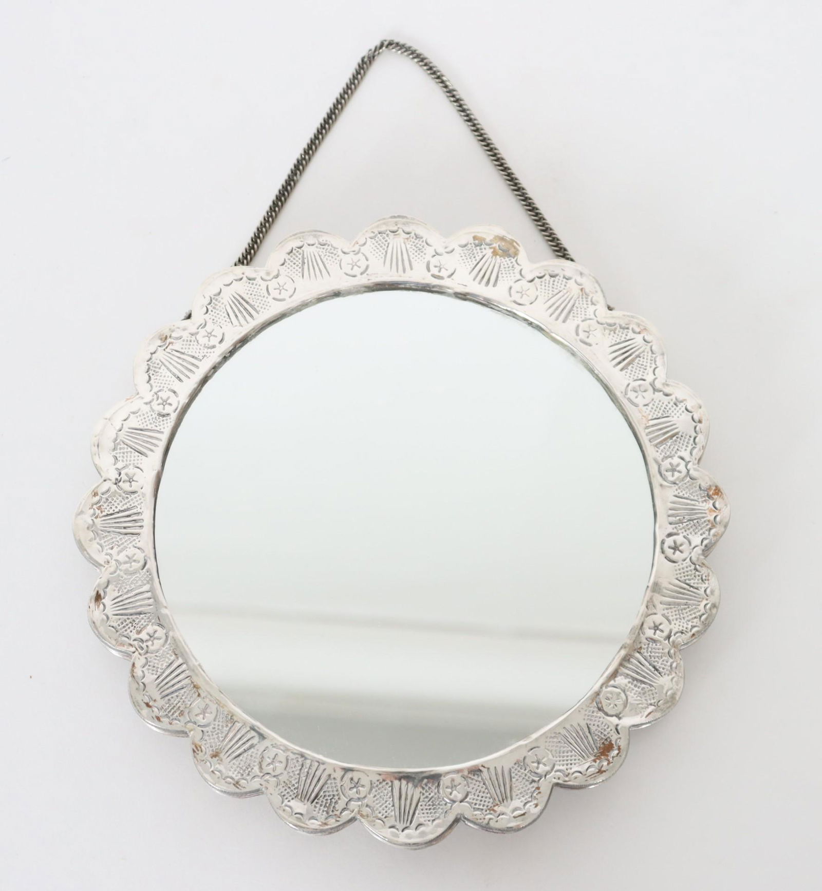 Repousse Silver Plated framed Mirror (1 of 4)