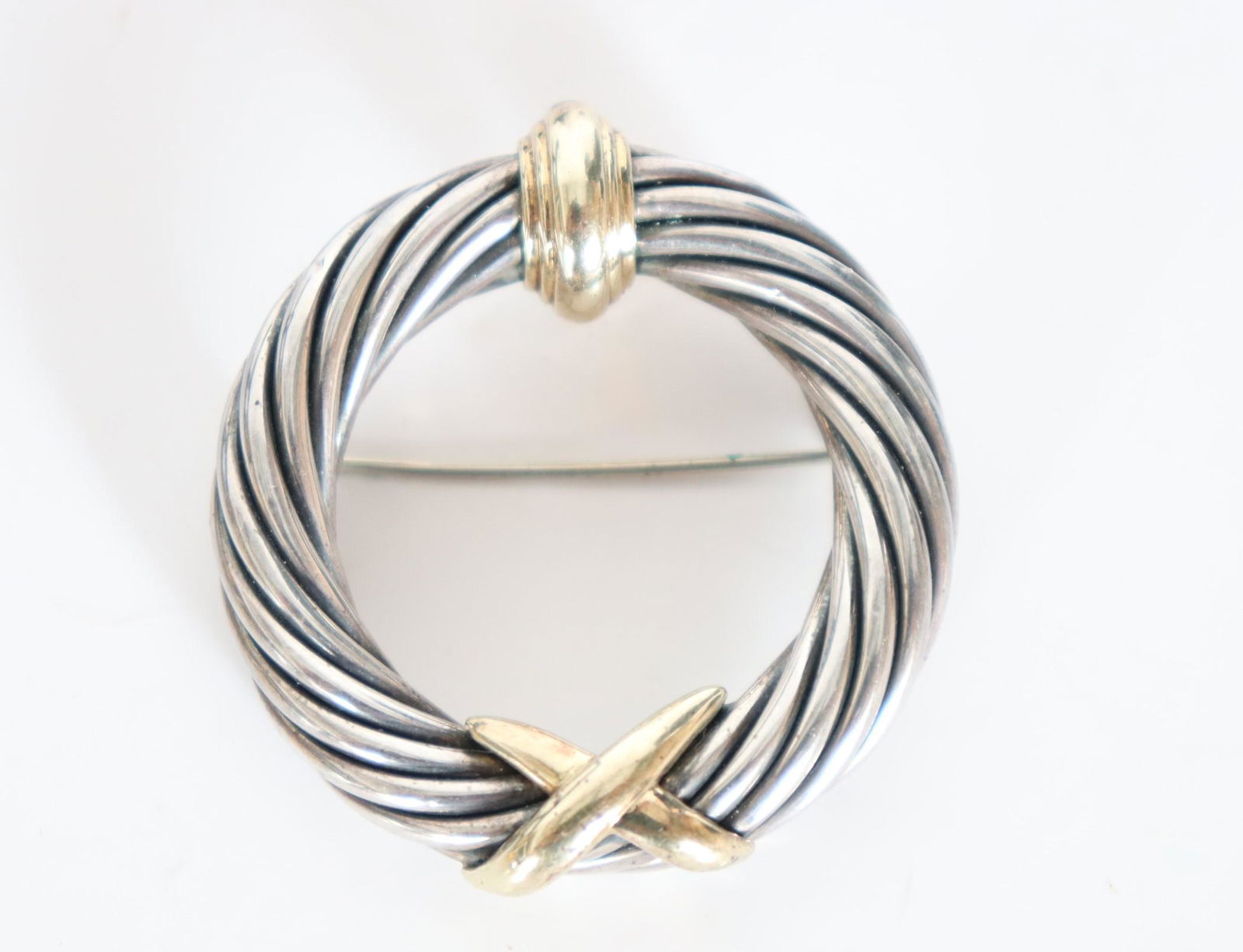 David Yurmam Gold & Sterling Broach / Pin (1 of 2)