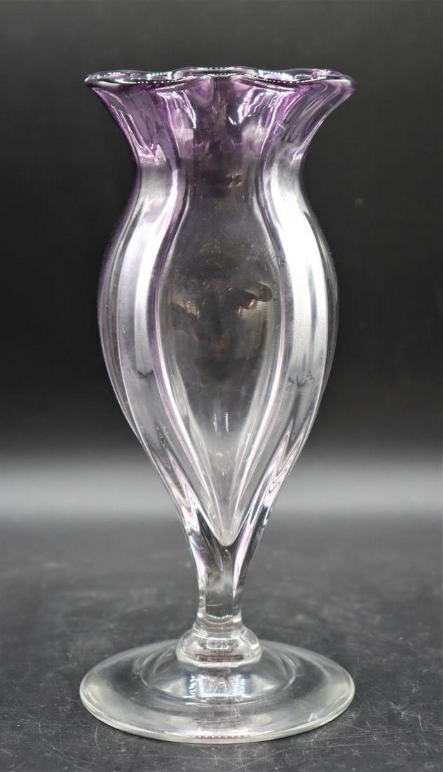 Steuben Amethyst Vase, Signed (1 of 6)
