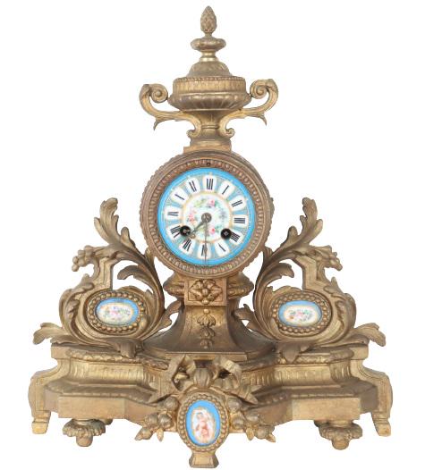 Antique Fr. Ormolu & Sevres Style Porcelain Clock (1 of 13)