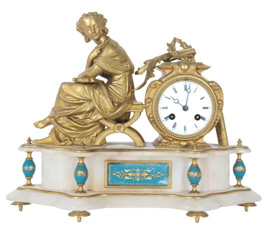 Antique French Gilt Ormulu Mantle Clock (1 of 10)