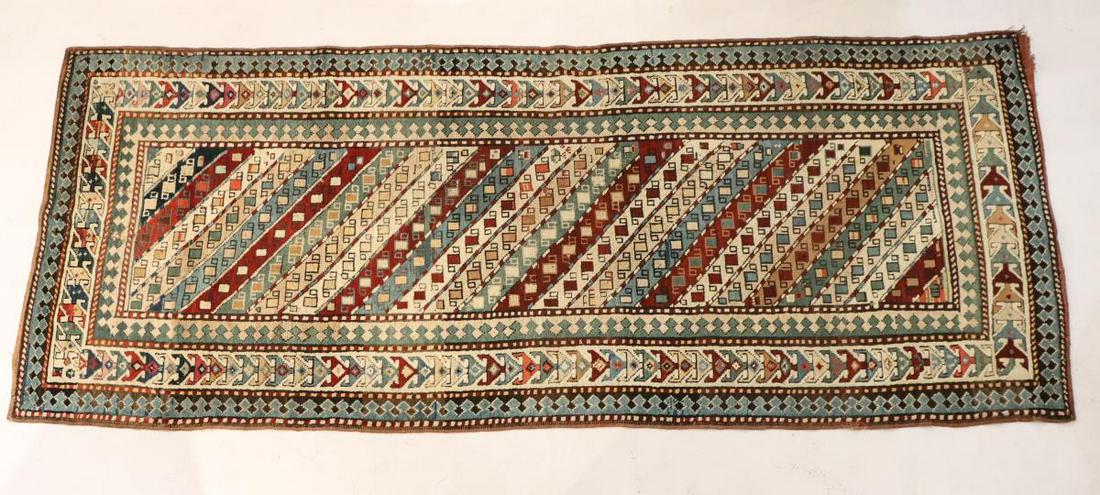 Early 20th C Exceptional Kazak Runner (1 of 3)