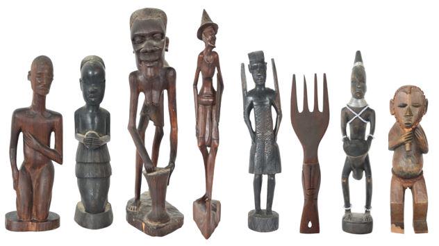 (8) Balinese and African Figural Carvings (1 of 20)