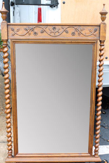 Baker Furniture Hand Carved Oak Mirror (1 of 5)