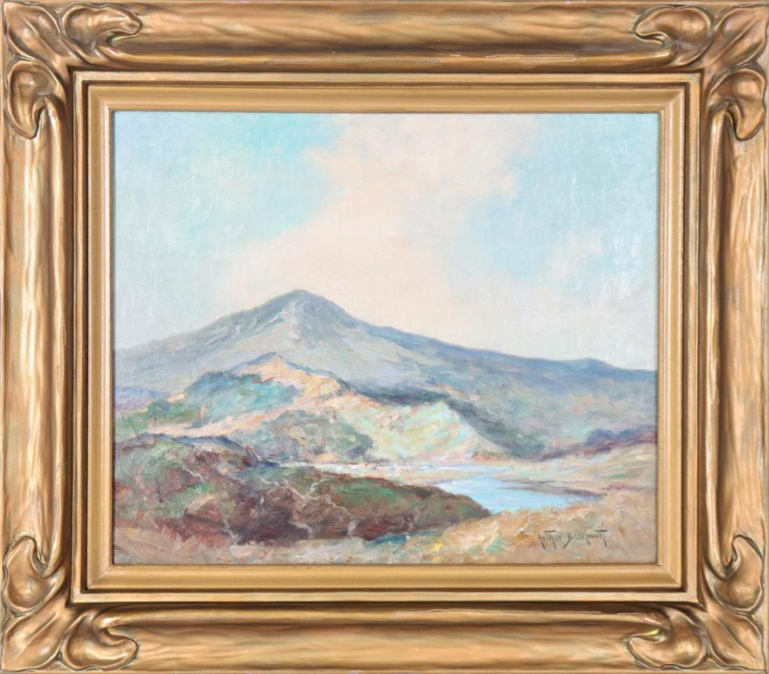 Arthur Beckwith (1860-1930) Cali, Oil on Canvas: Mt. Tamalpais, Marin County, California, oil on canvas, signed lower right. Arthur Beckwith was active/lived in New York, California / France, England. Arthur Beckwith is known for Landscape, marine a
