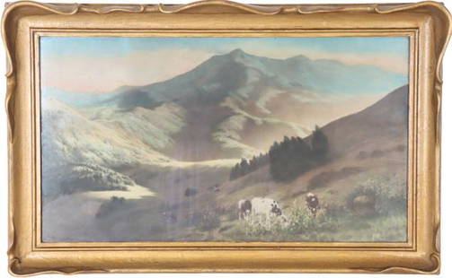 Framed Hand Tinted Photo of Mt. Tamalpais: Mt. Tamalpais in Marin County, California. From original by Thaddeus Welch, Circa 1890. Exceptional original california frame. Overall size: 20 x 32 in. Sight size: 15 x 27 in.Please contact Nic at In