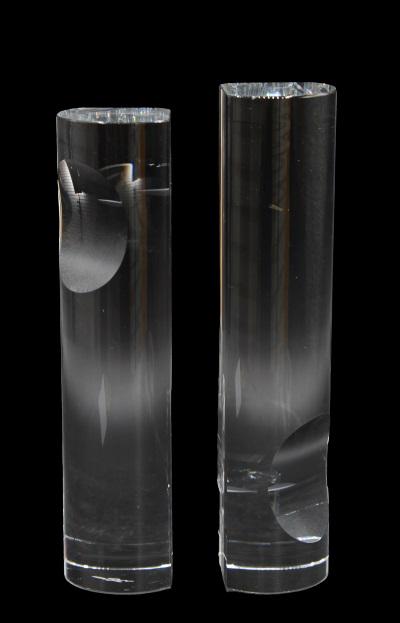 (2) Clear Abstract Figural Geometric Sculptures (1 of 7)