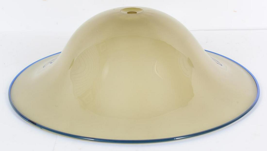 Steuben Glass Lamp Shade with Blue Rim (1 of 7)