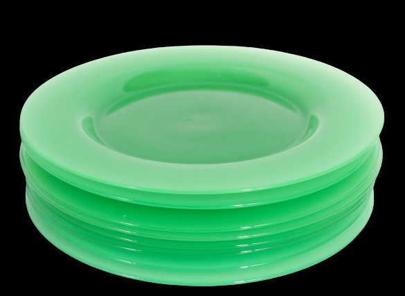 Set of (8) Steuben Green Jade Plates (1 of 4)
