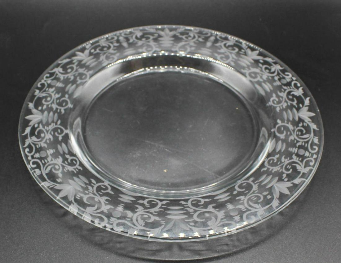 (5) Steuben Engraved Glass Plates (1 of 4)
