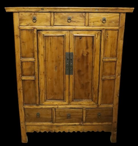 Vintage Chinese Style Wood Cabinet (1 of 8)