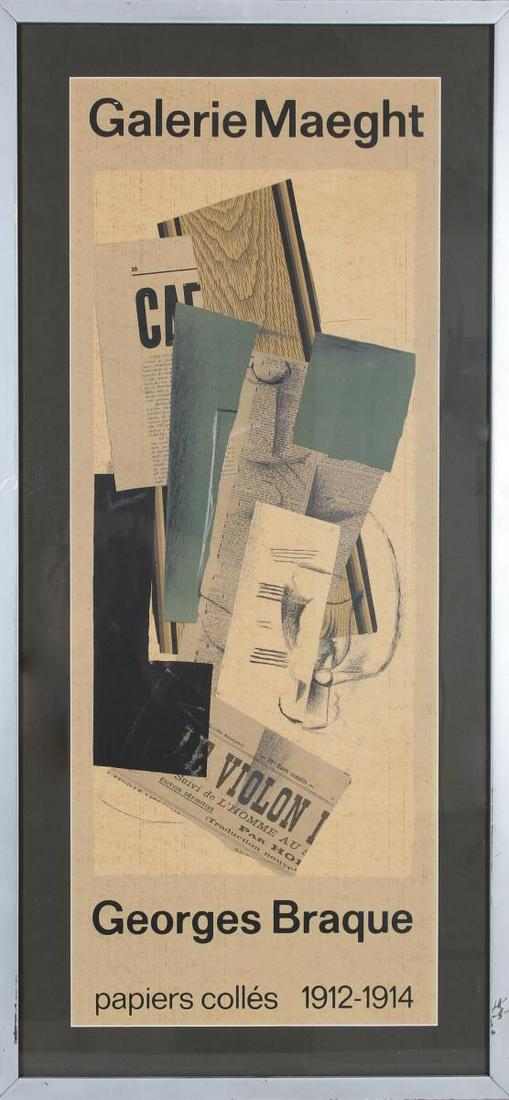 Georges Braque (1882-1963) French, Poster: Title: Galerie MaeghtOverall Size: 38 x 18 in.Sight Size: 32 3/4 x 12 3/4 in.