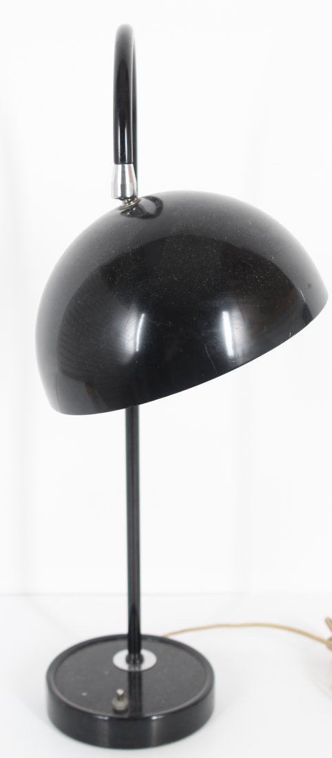 Black Metal Flower Pot Style Desk Lamp (1 of 5)