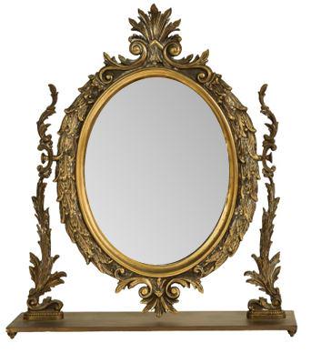 Antique French Bronze Tabletop Vanity Mirror (1 of 2)