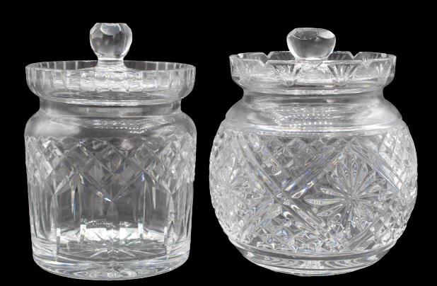 Pair of Waterford Cut Crystal Lidded Jars (1 of 7)