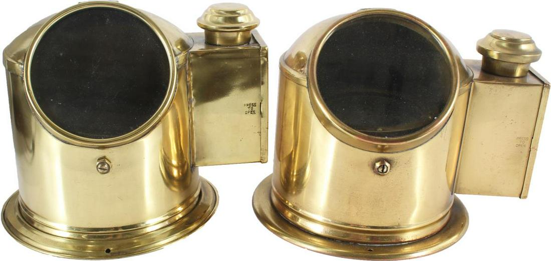 (2) Brass Marine Nautical Binnacles (1 of 12)