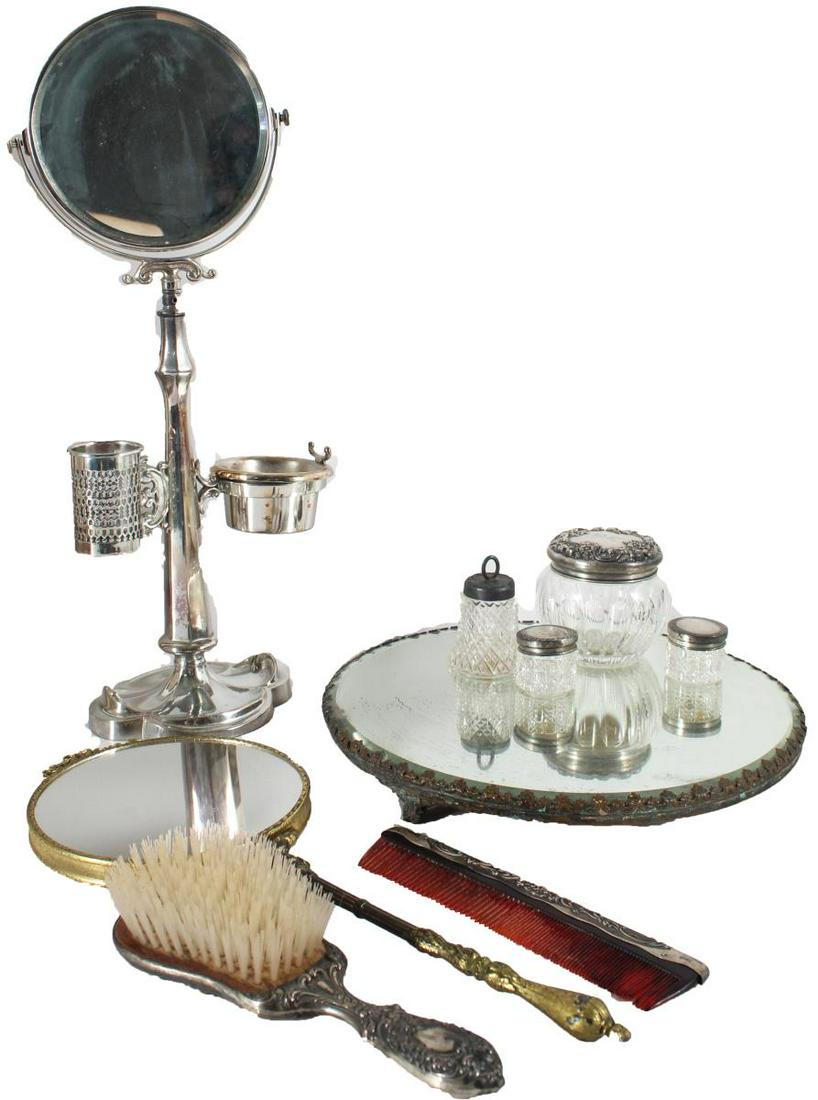 (9) Pc Antique Vanity Set w Sterling (1 of 12)