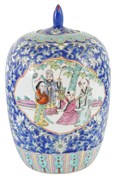 Chinese Ginger Jar w Lid (1 of 8)