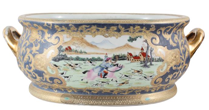 Large European Figural Scene Foot Bath (1 of 10)