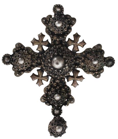 Early Silver Engraved Byzantine Style Cross (1 of 4)