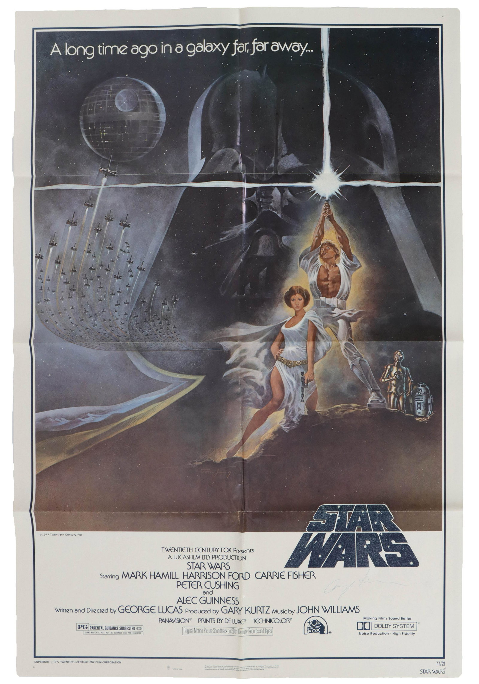 Star Wars 77/21 Orig. Poster Signed George Lucas (1 of 10)