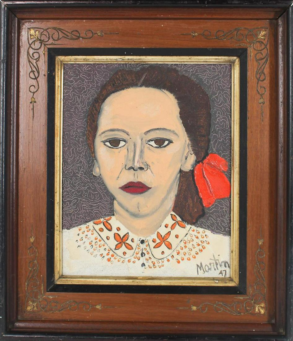 Erik Martin 20th C. American 1947 Female Portrait (1 of 4)