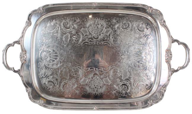 Remembrance Silver Plate Butler's Tray (1 of 6)
