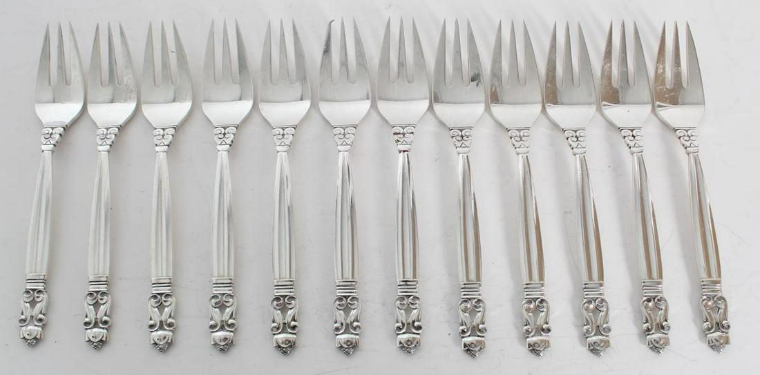 (12) Georg Jensen Sterling Forks, 20 OZT (1 of 7)