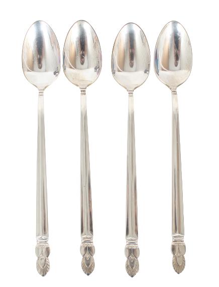 (4)Princess Ingrid Sterling Iced Tea Spoons, 5 OZT (1 of 5)